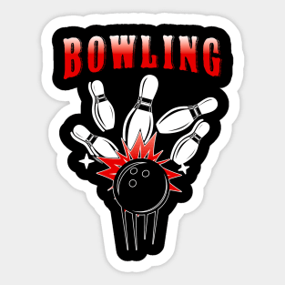 Bowler Bowling Ball Sticker